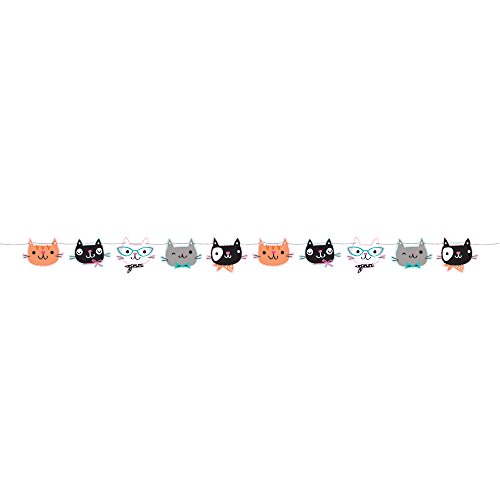 Image of Creative Converting 329408 Cute Cats Shaped Banner - 1 Pc