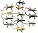 YUEKUN Lot de 12 faux lézards réalistes en caoutchouc pour garçons et filles, décorations de fête, jouets gag, farce et accessoires