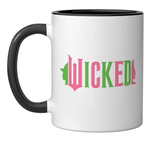 Taza de cerámica negra y blanca 11 onzas miniatura 1