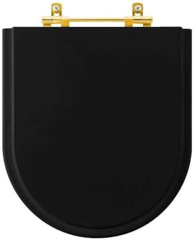 Tampa de Vaso Laqueado Smart Preto para bacia Celite com Ferragem...