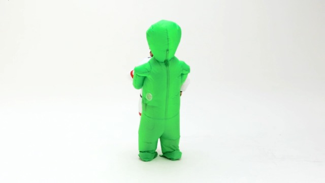 Disfraz inflable de alienígena para niños miniatura 7