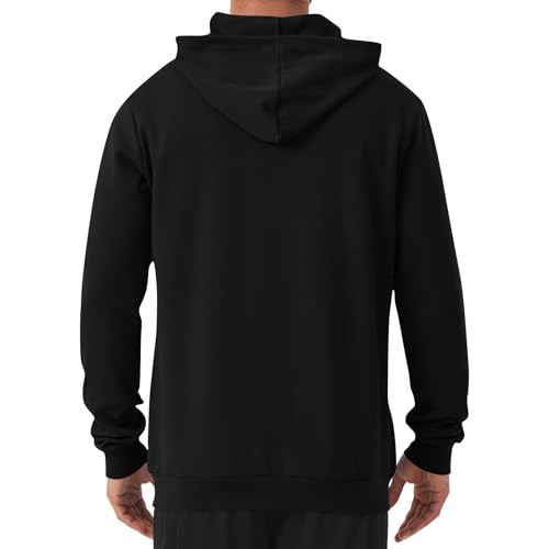 symoid Hoodies for Men Zip Up Drawstring Hooded Sweatshirts Oversized Solid Color Long Sleeve Lightweight Casual Clothes3
