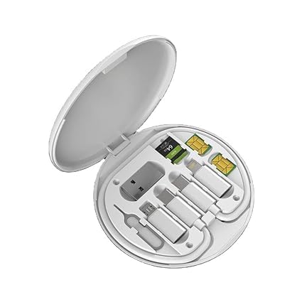 Image of Original 60W Fast Charging Multi-Function Data Cable Set Box Type C to Type C /USB-A /Micro-USB /Charging Line,Data Cable Storage Box,Mobile Phone Holder Kit Suitable for iPad Laptop Tablet etc.(APR25)