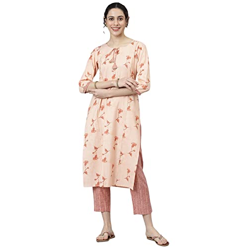 Image of NAINVISH Cotton Blend Kurti Kurta Pant for Womens | Kurtas Pant for Women | Womens Kurta Kurti Set | Best Kurtas Set for Women