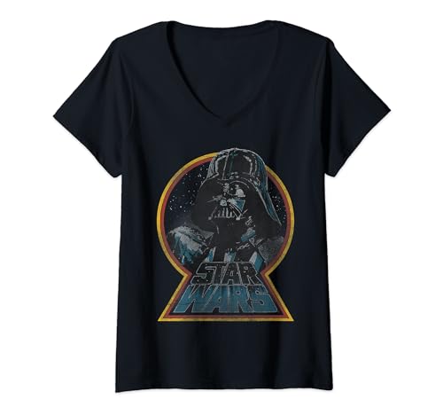 T-shirt Star Wars Darth Vader respirant à coupe ajustée col V pour femme