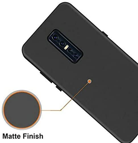 Image of Mobile Back Cover Case for Vivo V17 Pro (Silicone Case|CameraProtection|Black SC1510)