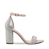 Madden Girl womens Beella Heeled Sandal, Blush Multi Rhinestone, 8.5 US