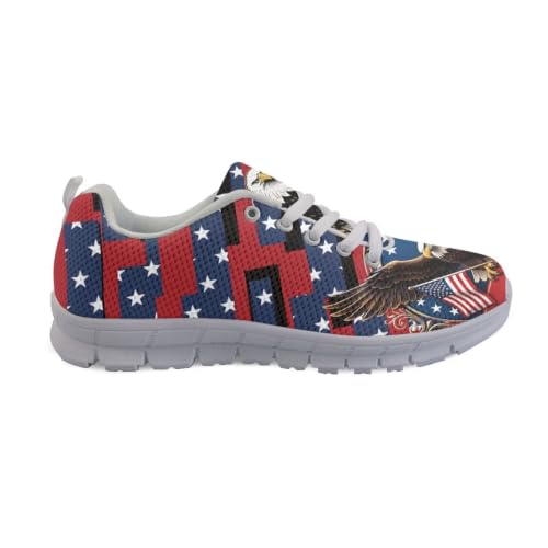 Image of GIFTPUZZ Mens Lace Up Athletic Trainers Running Sneakers Wedge Breathable Gym Lightweight Sports Tennis Shoes