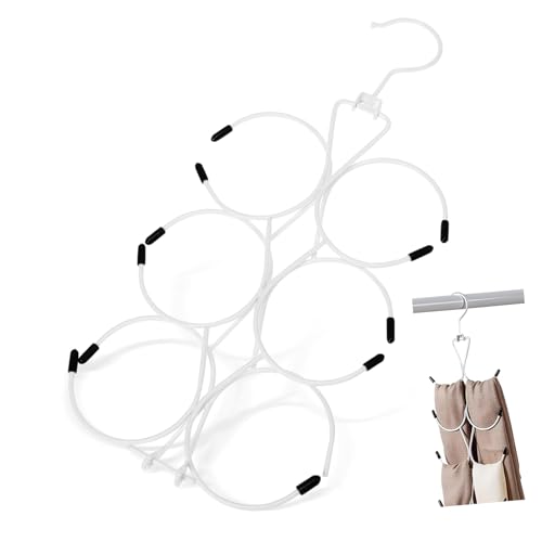 Alipis Organizador Vertical Doble para Bufandas y Cinturones Colgador Multifunción para Pañuelos Leggings y Bolsos Espacio Ahorrador para Armarios Blanco