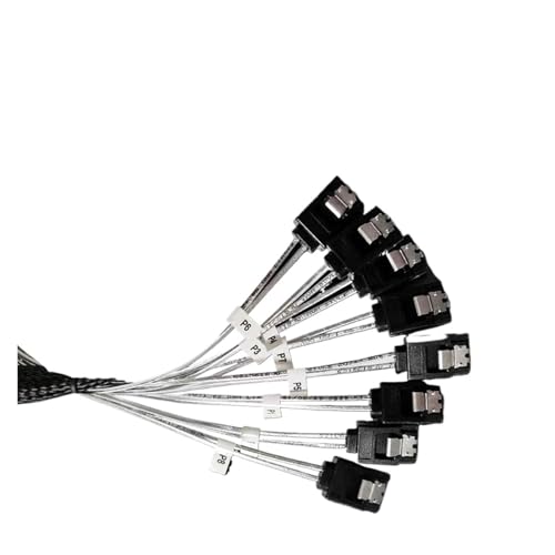 Cable adaptador Slim Line SAS4.0 SFF-8654 8i a SATA 8 puertos