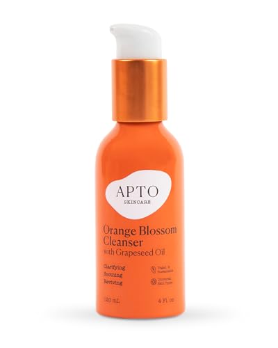 APTO Orange Blossom Cleanser w/Grapeseed Oil: Gentle but Effective Lightly-Foaming Daily Face Wash...