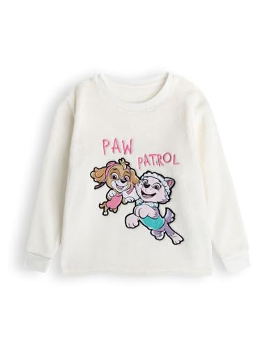 Paw Patrol Skye & Everest Girls Fleece Pyjamas | White Character Print Sleepwear for Kids4