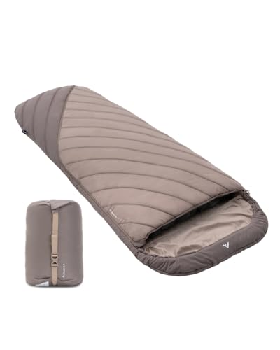 qeedo Buddy XL 8 Sac de Couchage XXL, Extra Large, été Outdoor (8-25 °C) 3 Saisons - Sac de Couchage Momie pour Adultes et Adolescents (jusqu'à 220 cm),...