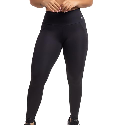 VIÉRE - Calça Legging Fitness Zero Transparência com Bolsos - Academia, Corrida, Treino, CrossFit, Funcional, Yoga, Esportes, Atividades Físicas - Prático & Confortável - Preto, GG