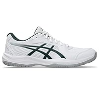 ASICS Tênis masculino Court Slide 4, Branco/verde saxão, 11 UK