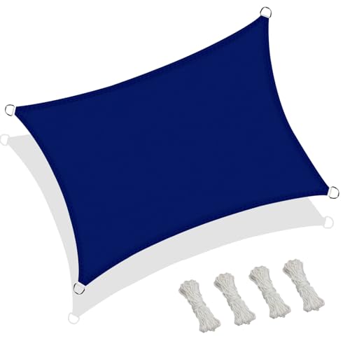 Toldo vela de sombra rectangular 1.2x1.2m impermeable azul oscuro 2