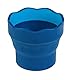 Faber-Castell 125001 - Farbkasten Blau Connector, 12 Farben (12er Farbkasten & Wasserbecher)