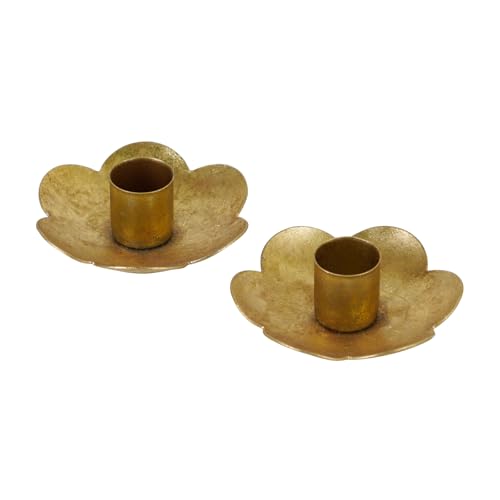Opiniones y reviews de Nikky . 49 NIKKY HOME - Juego de 2 portavelas cónicos dorados con forma de flor clásico para centros de mesa, decoración de boda y cena