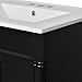 MotiveTech 24'' Bathroom Vanity with Top Sink, 2-Tier Modern Bathroom Storage Cabinet, Single Sink Bathroom Vanity, Large Storage