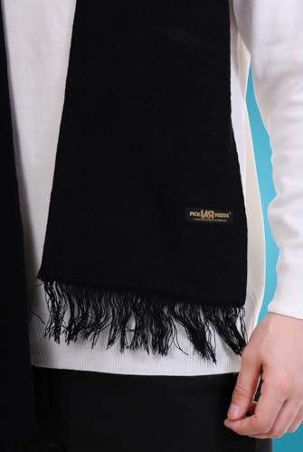 Image of Pick Ur Needs Premium Men's Warm And Stylish Woolen Muffler With Solid Color Plain Design And Stylish Tussles Ends Muffler For Men