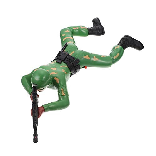 ibasenice Figura Enredadera Juguetes Educativos Juguete Eléctrico para Soldado Gateando Figuras De Soldado Juguete Eléctrico para Gatear Figura De Acción Camouflage El Plastico