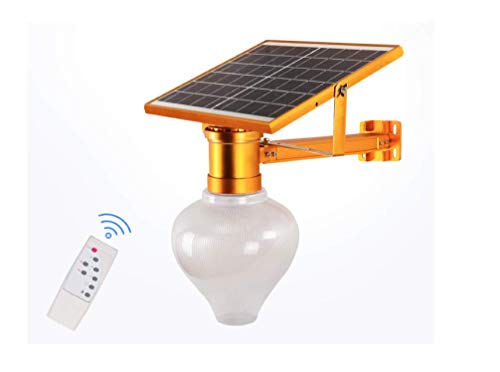 CursOnline® Lámpara LED de jardín con panel solar y batería recargable de 15 W con mando a distancia IP65. Ideal para exteriores, patios, entradas y ambientes abiertos. Faro de luz superpotente Cover