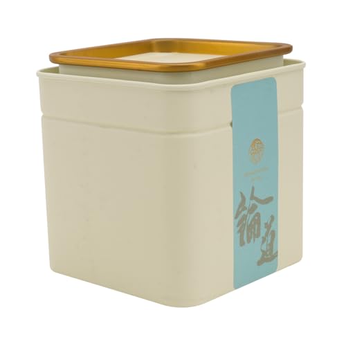 DECORNIJIA Bote de Té Hermético Blanco Compacto para Almacenamiento Seguro de Jarra Práctica para Uso Doméstico y Decoración Elegante