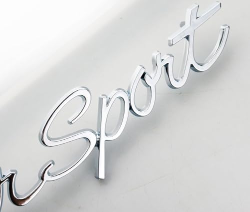 Image of 2Pcs Script Super Sport Emblems 3D Front Side Badge Nameplate Letter Compatible with Chevy Impala SS 1965 1966 (Chrome)