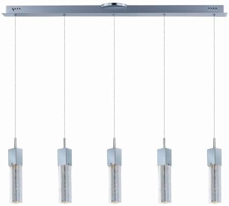 ET2 Fizz III-37.5W 5 LED Pendant in Mediterranean Style-4.75 Inches Wide by 12 inches high-Polished Chrome Finish
