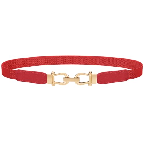 Women Skinny Elastic Stretch Belt for Dresses Retro Ladies Waist Vintage Thin Belt2