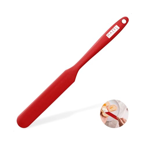 Image of HAZEL Silicone Iicing Knife (Red)| Heat Resistant, Non-Stick & Flexible Spatula for Mixing, Scraping & Spreading Batter, Cream & Chocolate | Durable & Easy to Clean