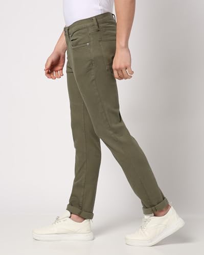 Image of Gap Men Skinny Fit Solid Print Mid Rise Lightlyly Washeded Jeans