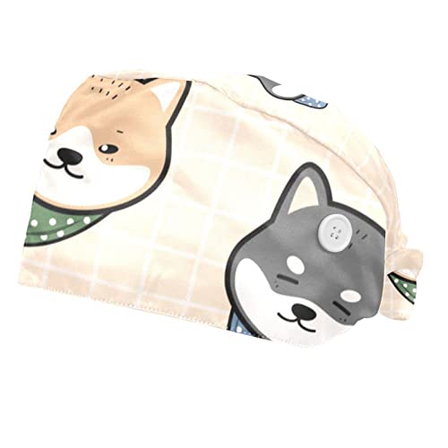 Casquettes de travail ajustables JDEZ avec bandeau absorbant Corgi
