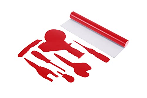 Image of 5S Lean Tool Vinyl Shadow Board Tape 15 inch X 180 inch Red (Red)