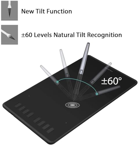 Image of HUION Inspiroy H950P 8x5 inch Drawing Tablet 8192 Pen Pressure | 8 Hot Keys, Battery-Free Stylus, Tilt, Android Support, Graphics Tablet for OSU, Animation, Painting, Art, Photo Editing