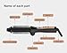 Temperature Control Mini Collaspe Hair Curler, Tangle-Free Curling Iron Brush and Volumizer, Dual Voltage Travel-Friendly Tourmaline Ceramic Ionic Hot Brush Styling Wand (New Black)