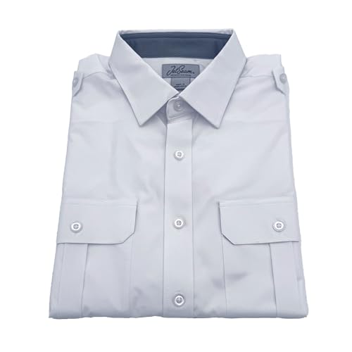 Mens Pilot Shirt Silver Label Slim Cut Wrinkle-Free Uniform Shirt
