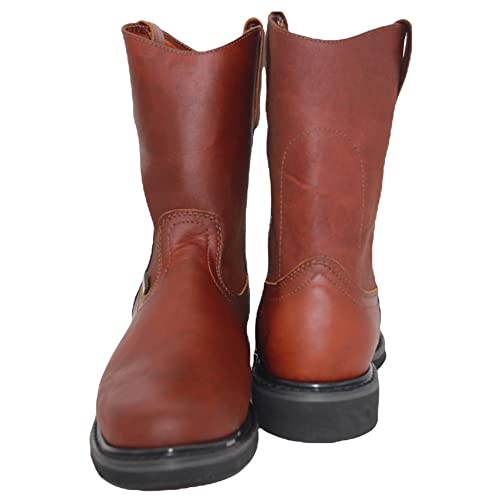 Men's Pull On Leather Soft Toe Work Boot2