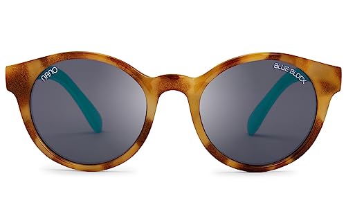 NANO Sand Gafas, Carey/Turquesa Esmerilado, 42/17 Unisex niños