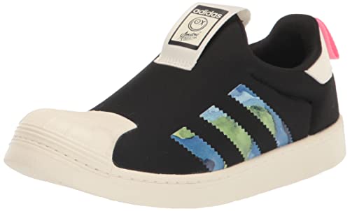 adidas Originals Baby Superstar 360 Sneaker, Black/Cream White/Black, 4 US Unisex Infant