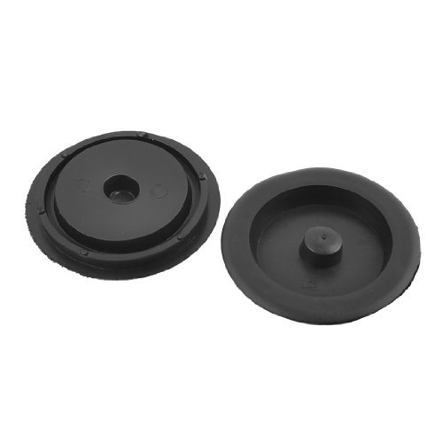 Kitchen Garbage Disposal Sink Stopper Flange 3.5 Inch Dia 2 Pcs Black