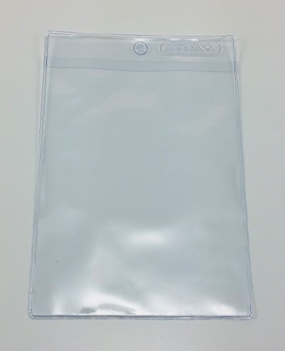 Amram Vinyl Tag Holders and Envelopes 5 Inch x 7 Inch 50 Pieces Includes 100 Pieces of Cable Ties