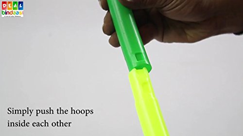 Image of DealBindaas Octa Hula Hoop - Adjustable 4-Size Exercise Ring for Adults, Kids & Women - 18-29 inch Interlocking Hoola Hoop Set