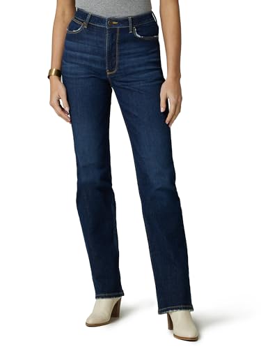 Wrangler Jeans de Talle Alto y Corte Recto para Mujer, Berry Dark, 0-32