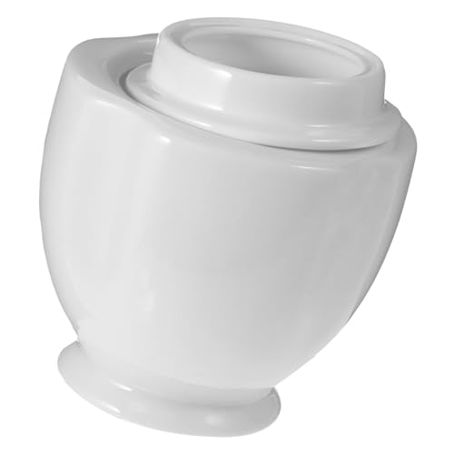 CONGARTENO Ceramic Sugar Bowl Sugar Canisters Seasoning Canister Condiment Container Ceramic Jar Multi-purpose Container Spice Container Ceramic Salt Canister Jar with Lid White Ceramics