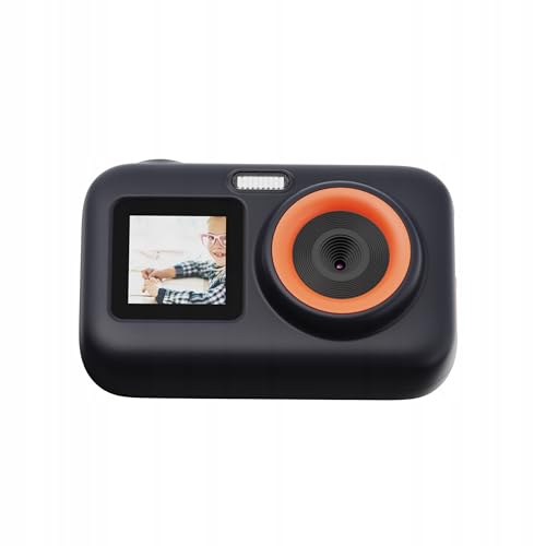 SJCAM FunCam+ Dual Screen H.264 Çocuklar için Fotoğraf Makinesi FullHD 1080p 44MP 2.4” + 1.3" Çift Ekran 650mAh Siyah