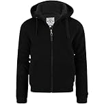 BRAVE SOUL Mens Sherpa Fleece Fur Lined Borg Hoodie Winter Sherpa Hooded Jacket, Deep Black 2023, L