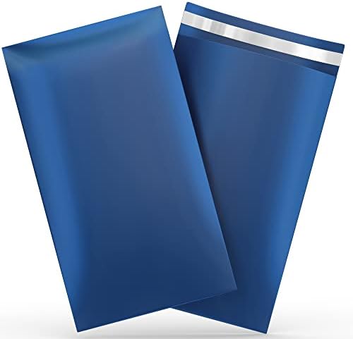100x Small Blue Mailing Bags 165x230mm, Strong Lightweight Postal Bags