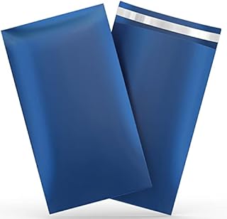 100x Small Blue Mailing Bags 165x230mm, Strong Lightweight Postal Bags