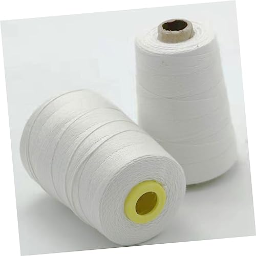 Hilo de coser poliéster blanco Tofficu 4 unidades miniatura 3